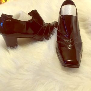 Etienne Aigner all leather ankle dress booties.